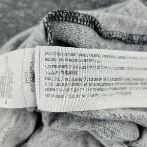 Hollister Shirt Men's Small Gray Embroidered Logo Crew Neck Long Sleeve Pocket - Picture 15 of 15